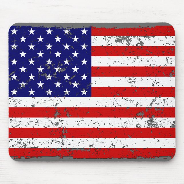 Distressed American Flag Mousepad (Front)