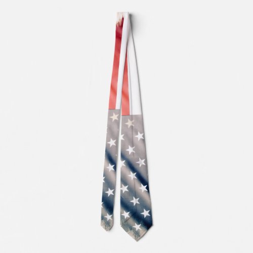 Distressed American Flag Neck Tie