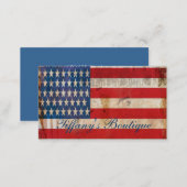 distressed american flag  Patriotic construction Business Card (Front/Back)
