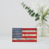 distressed american flag  Patriotic construction Business Card (Standing Front)