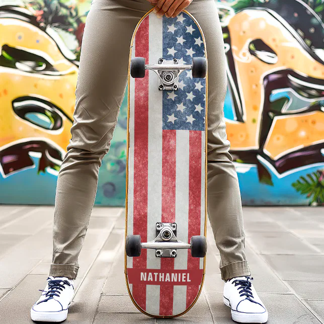 Longboard Area American USA Flag Neu Komplett Skateboard Longboard Area American USA Flag Neu Komplett Skateboard