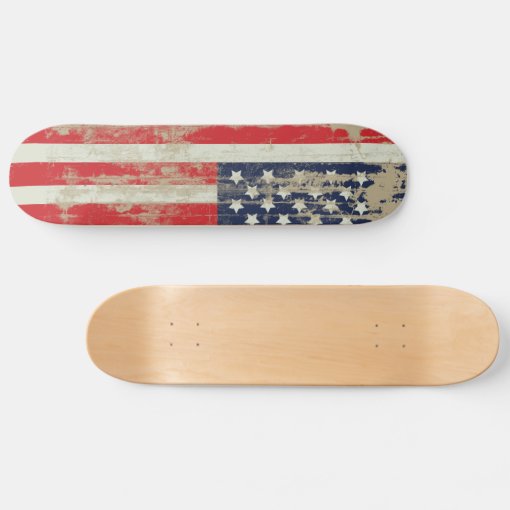 Distressed American Flag Skateboard | Zazzle