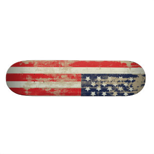 Distressed American Flag Skateboard