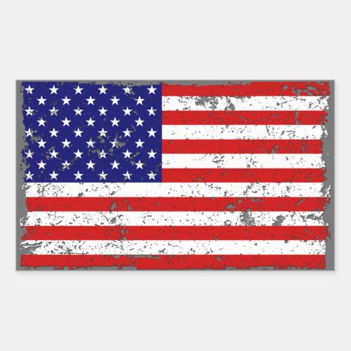 Distressed American Flag Sticker