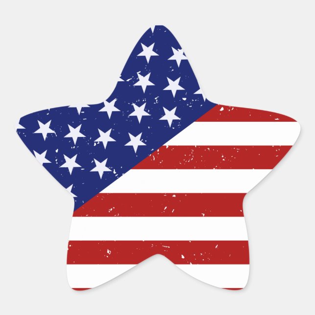 Distressed American Flag Sticker (Front)