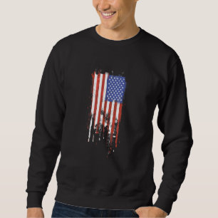 Distressed American Flag Sweatshirt