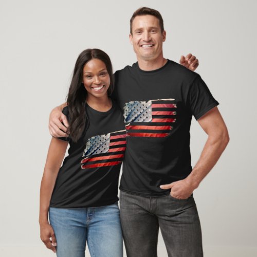 Distressed American Flag T_Shirt