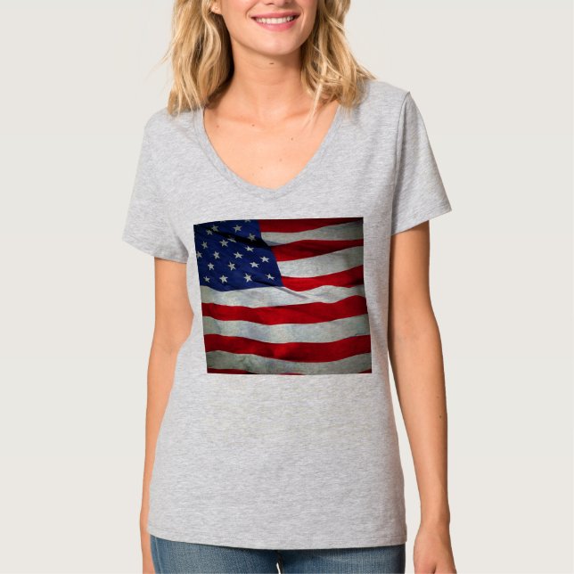 Distressed American Flag T-Shirt (Front)