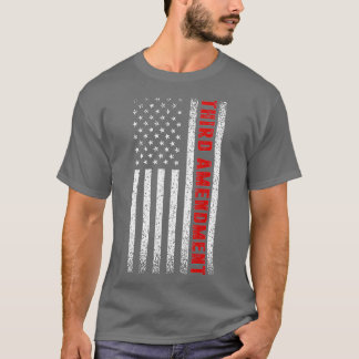 Distressed American Flag Third Amendment T-Shirt