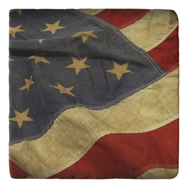 Distressed American Flag Trivet (Front)
