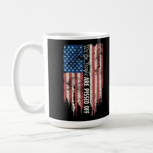 Distressed American Flag We the People Coffee Mug