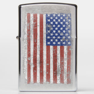 DISTRESSED AMERICAN FLAG ZIPPO LIGHTER