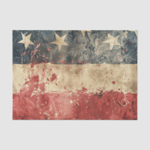 Distressed American Patriotic USA Flag Tissue Paper