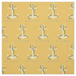 Distressed Anchor Yellow DADB Fabric