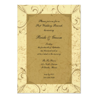 Distressed and Elegant Post Wedding Brunch Card