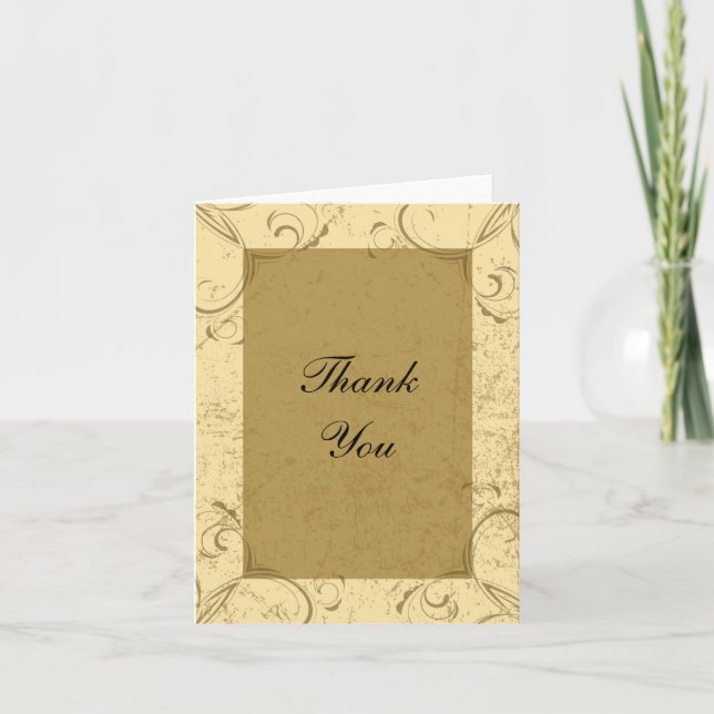 Distressed and Elegant Thank You Card (Front)