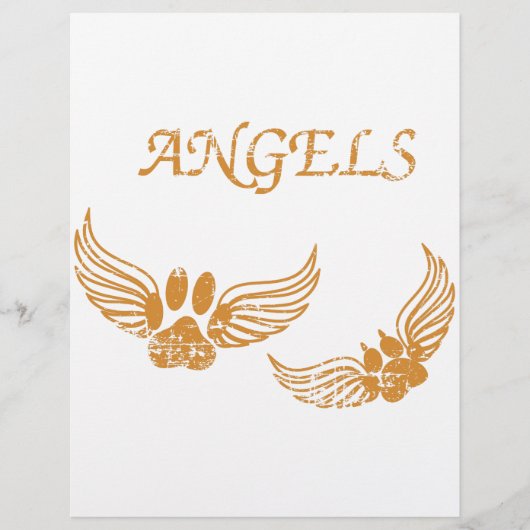 Distressed Angel Pet Paws (Front)