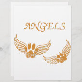 Distressed Angel Pet Paws (Front/Back)