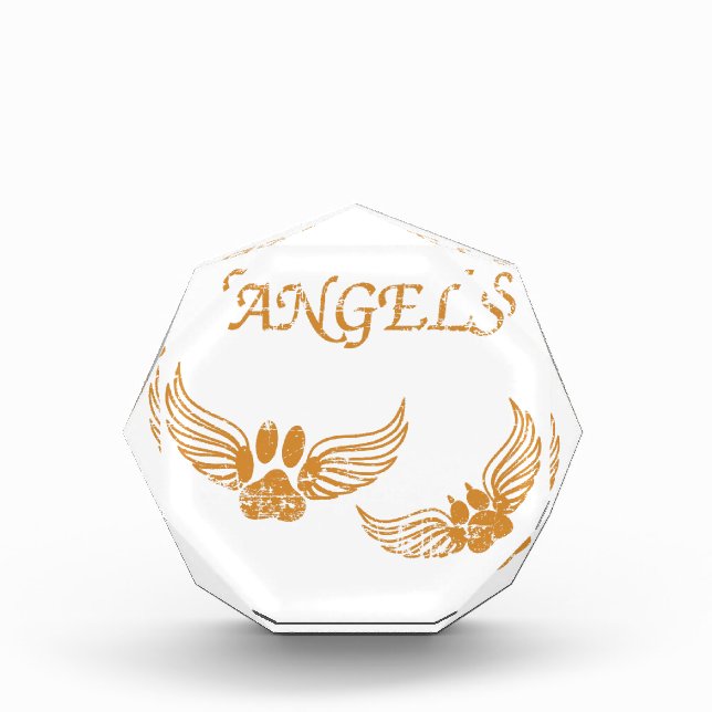 Distressed Angel Pet Paws Award (Front)
