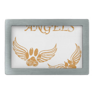 Distressed Angel Pet Paws Belt Buckle