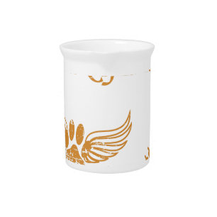 Distressed Angel Pet Paws Beverage Pitcher