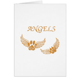Distressed Angel Pet Paws Cards