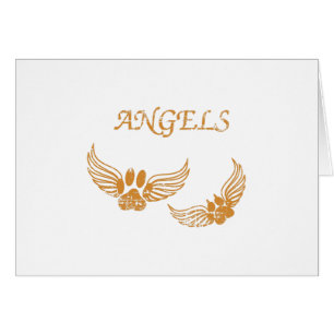 Distressed Angel Pet Paws Cards