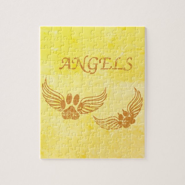Distressed Angel Pet Paws  Jigsaw Puzzle (Vertical)