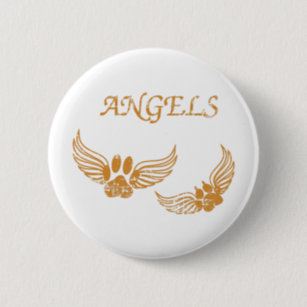 Angel Wings Buttons & Pins - No Minimum Quantity