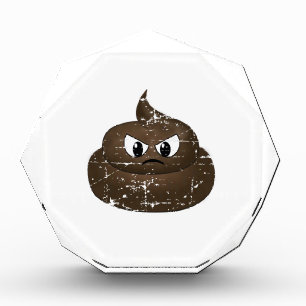 Distressed Angry Cartoon Poop Award