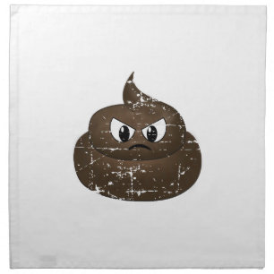 Distressed Angry Cartoon Poop Napkin