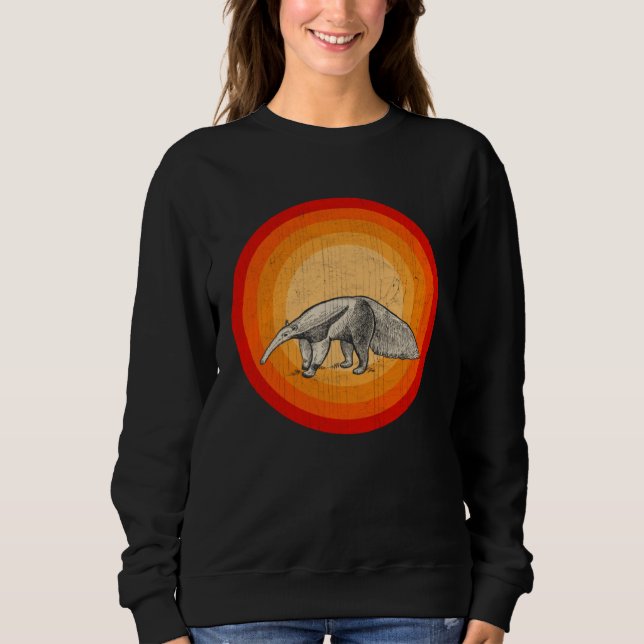 Distressed Anteater  Retro Style Sweatshirt (Front)