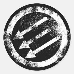 Distressed Anti-Fascist Iron Front Classic Round Sticker
