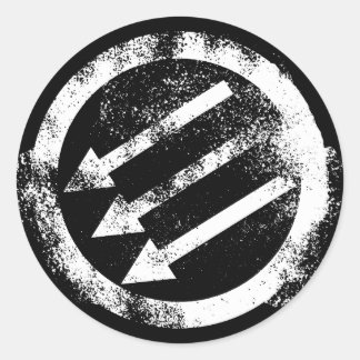 Distressed Anti-Fascist Iron Front Classic Round Sticker