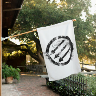 Distressed Anti-Fascist Iron Front House Flag