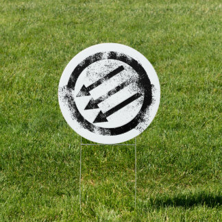 Distressed Anti-Fascist Iron Front Sign