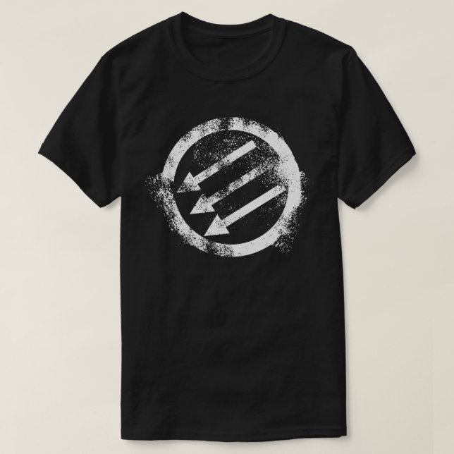 Distressed Anti-Fascist Iron Front T-Shirt (Design Front)