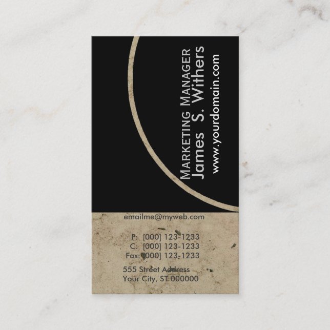 Distressed Antique Contemporary Marble Designs Business Card (Front)