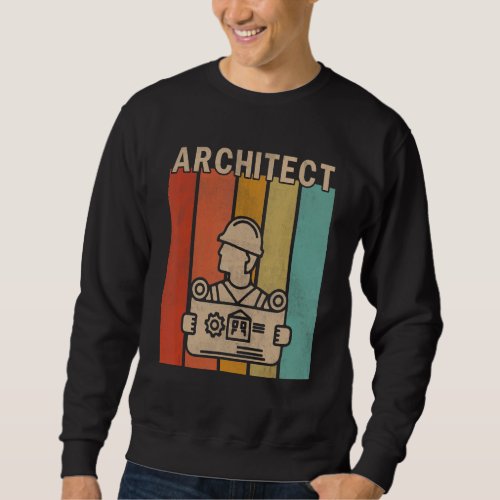 Distressed Architect Men Women Cute Architect Retr Sweatshirt