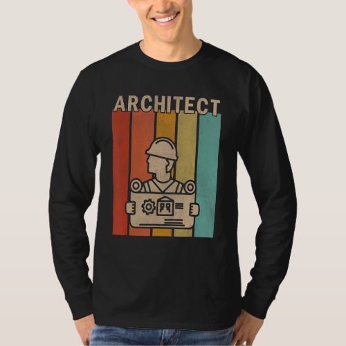 Distressed Architect Men Women Cute Architect Retr T_Shirt