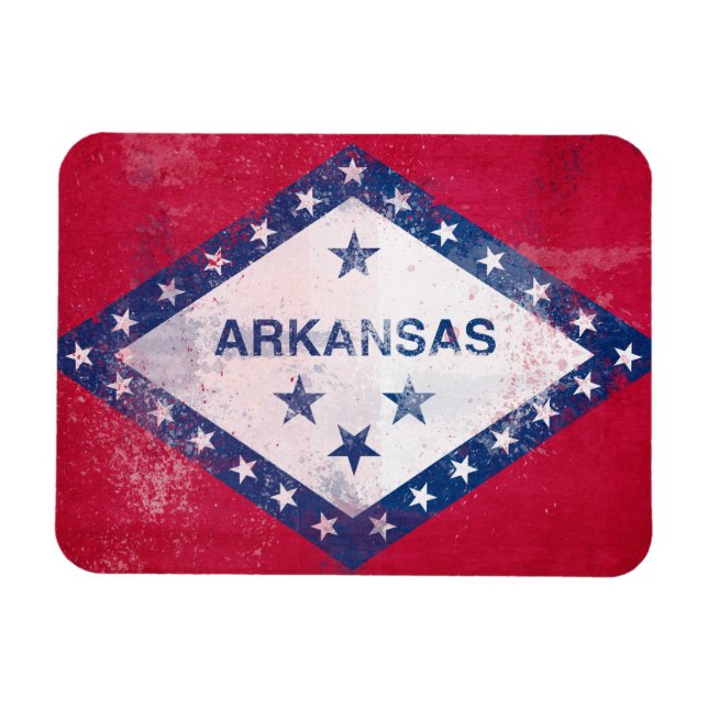 Distressed Arkansas Flag Magnet (Horizontal)