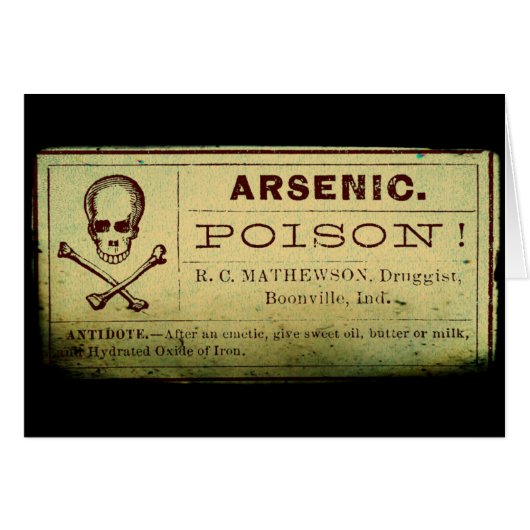 Distressed Arsenic Label Cards (Front Horizontal)