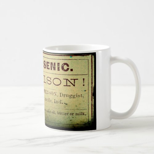 Distressed Arsenic Label Coffee Mug