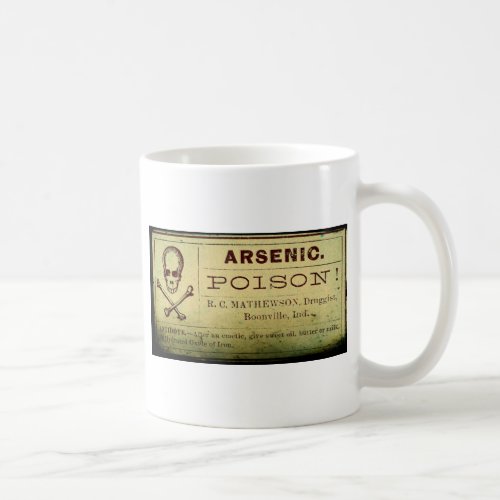 Distressed Arsenic Label Coffee Mug
