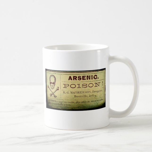 Distressed Arsenic Label Coffee Mug (Right)