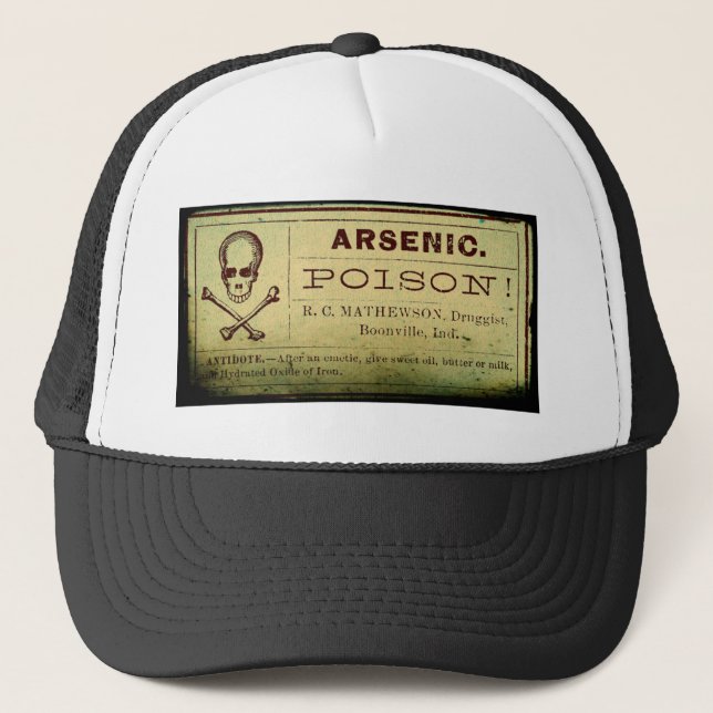 Distressed Arsenic Label Trucker Hat (Front)