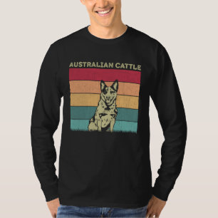 Distressed Australian Cattle Dog  Boys Girls Retro T-Shirt