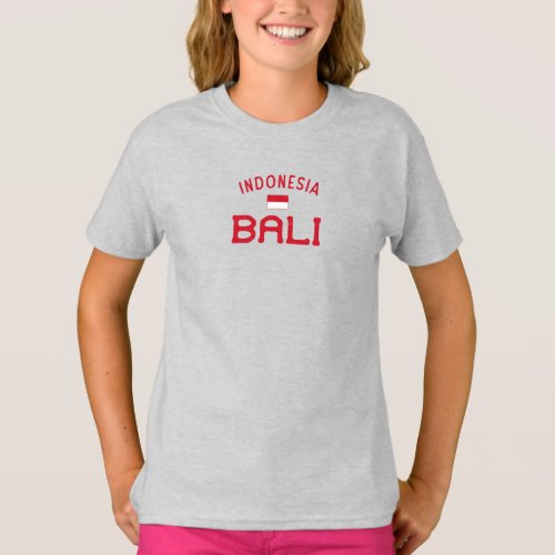Distressed Bali Indonesia Girls T_Shirt