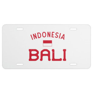 Distressed Bali Indonesia License Plate