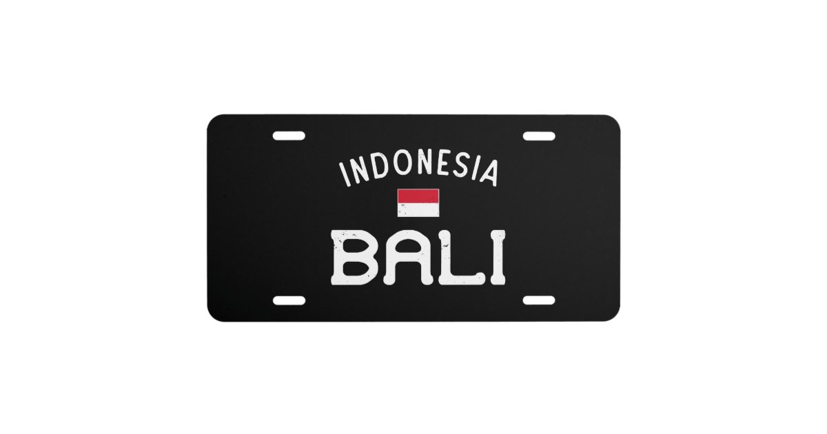 Distressed Bali Indonesia License Plate Zazzle